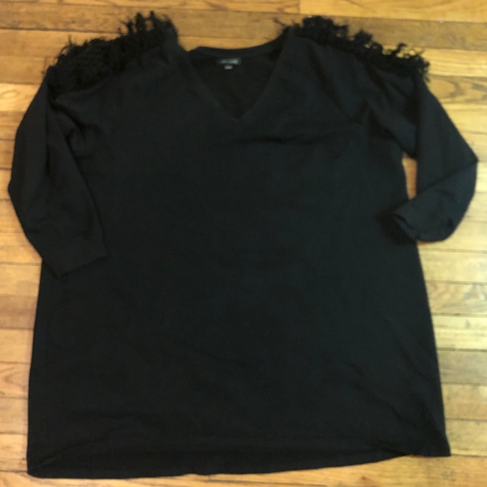Lane Bryant fringe sweatshirt dress